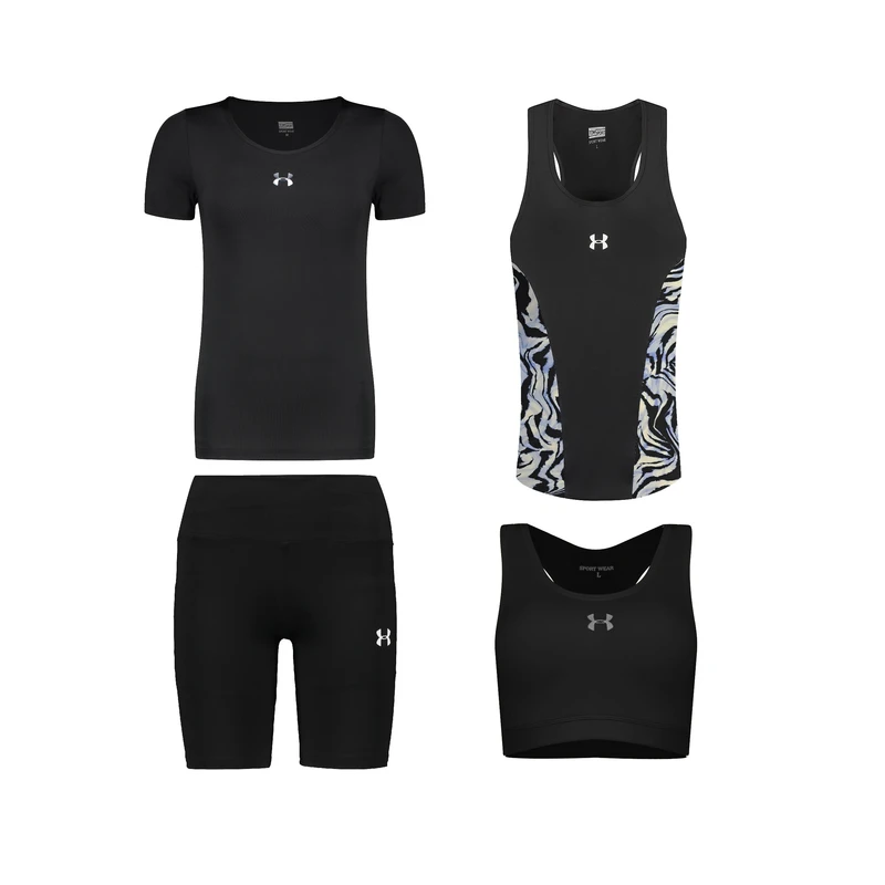 ست 4 تکه لباس ورزشی زنانه مدل 1801-8101-7101-69