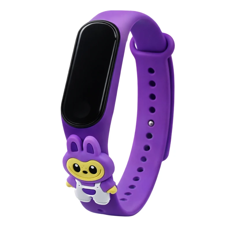 ساعت مچی دیجیتال بچگانه مدل بند سیلیکونی ضد حساسیت طرح لَبوبو کد 4