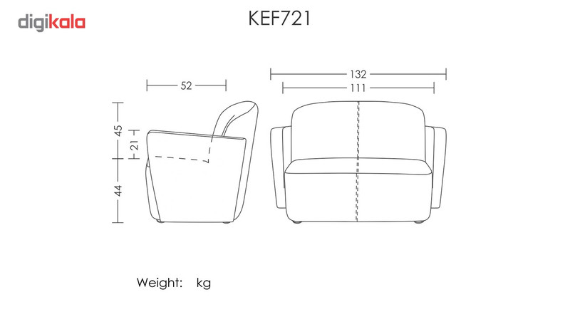 مبل اداری آرتمن مدل KEF721R91 مبل اداری آرتمن مدل KEF721R91