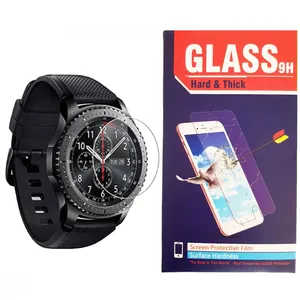محافظ صفحه نمایش شیشه ای hard and thick مدل clear مناسب برای ساعت های هوشمند سامسونگ مدل Gear S3