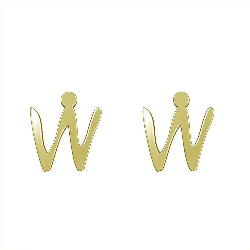 گوشواره طلا 18 عیار زنانه مدوپد مدل هندسی کد GA1-16138