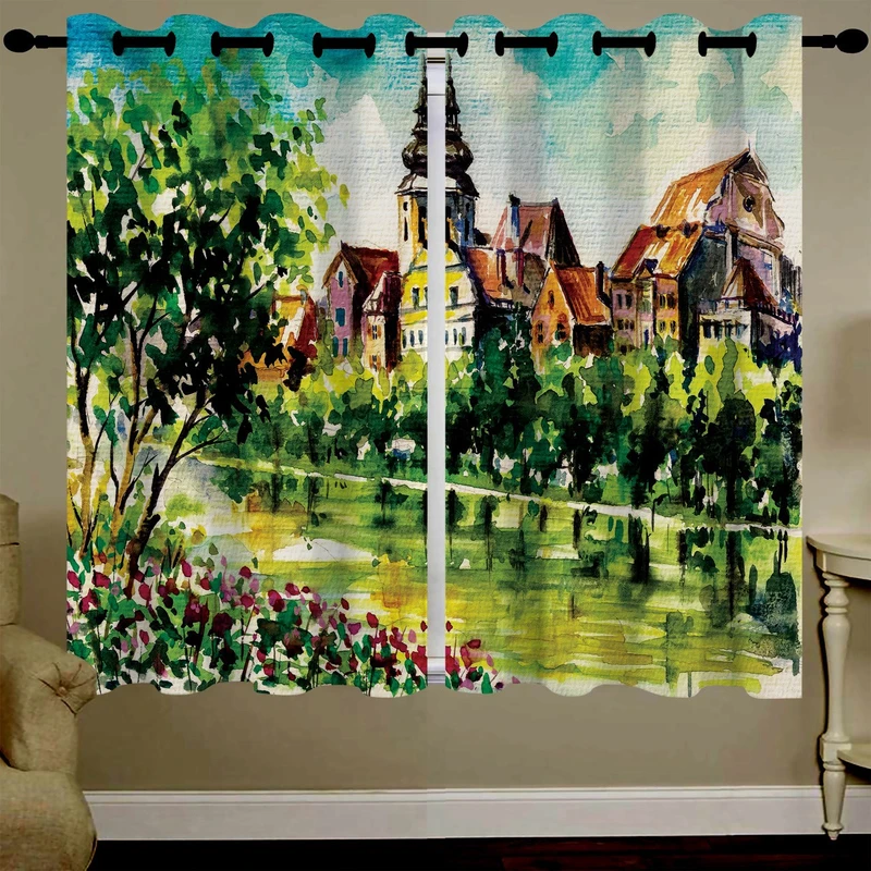 پرده مخمل رنس مدل C34-50039 ارتفاع 190 سانتی متر