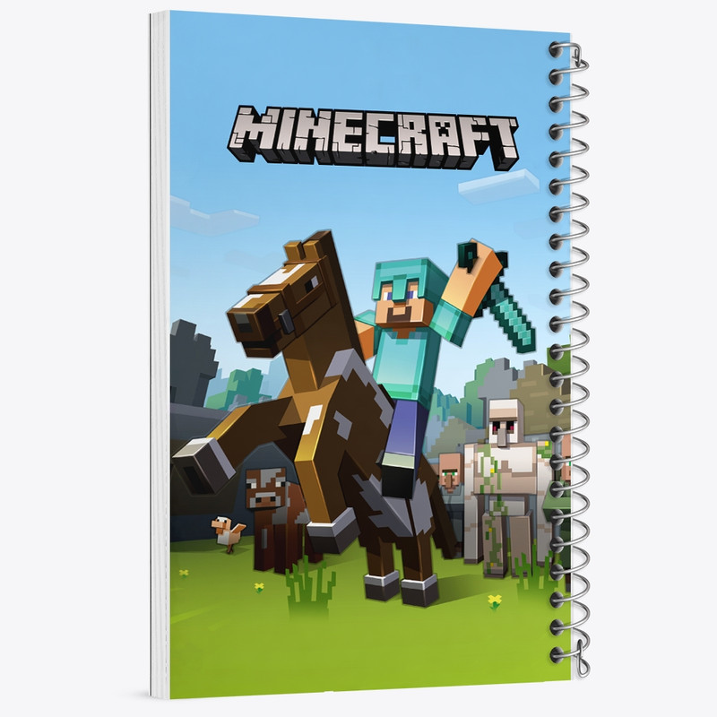 دفتر مشق 50 برگ خندالو طرح ماینکرافت (Minecraft) کد F2422