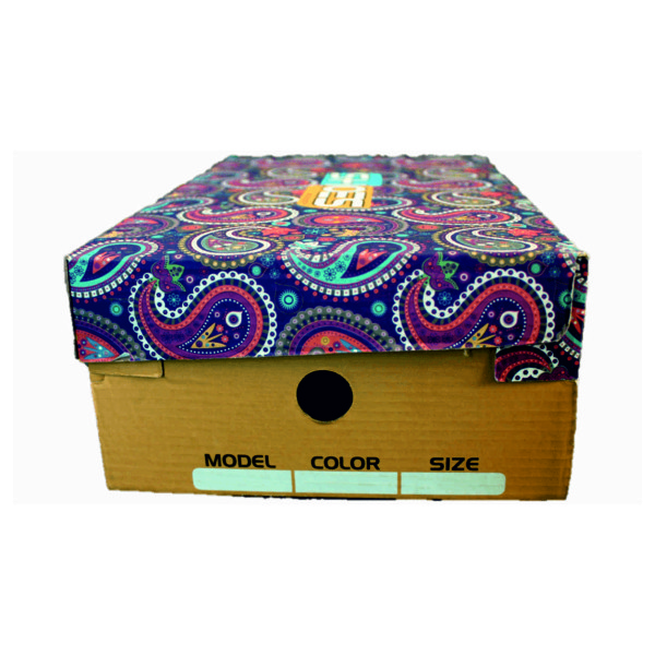 جعبه بسته بندی مدل کفش زنانه طرح ترمه کد Z3 بسته 50 عددی