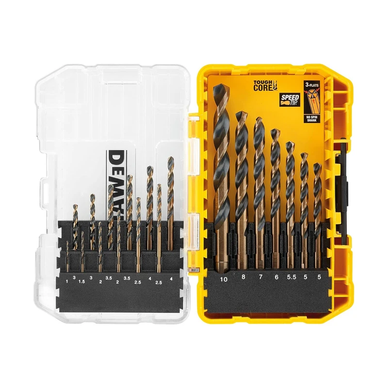 مته آهن و چوب دیوالت مدل DT70728 Black-Gold Drill Bits مجموعه 19 عددی
