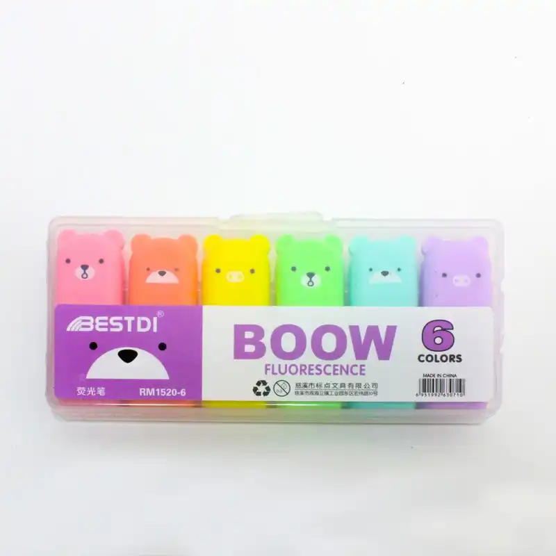 ماژیک علامت گذار مدل خرسی کد 813 بسته 6 عددی