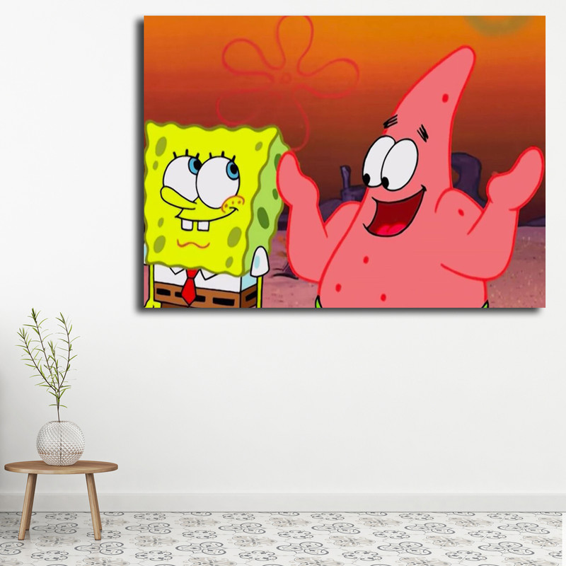 تابلو کودک و نوزاد مدل باب اسفنجی کد 4