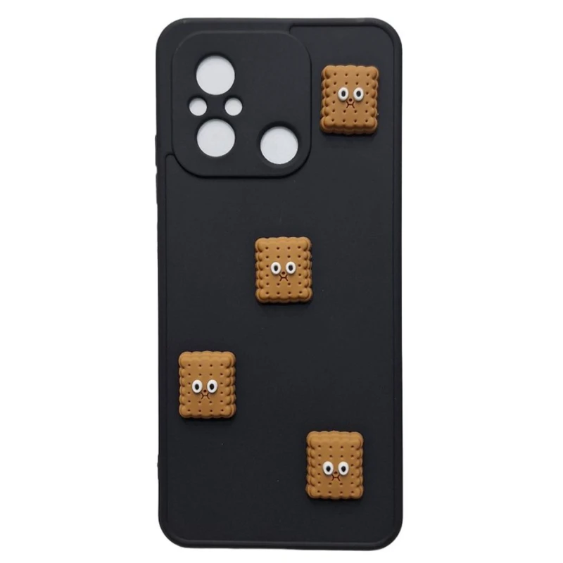 کاور طرح بیسکویت برجسته مدل 12c مناسب برای گوشی موبایل شیائومی Redmi 12C