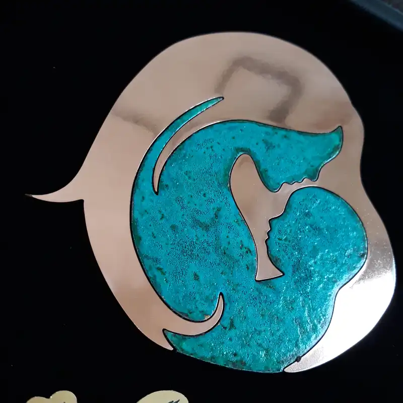 تابلو معرق مسی مدل کادو روز مامایی                                                 کدma1