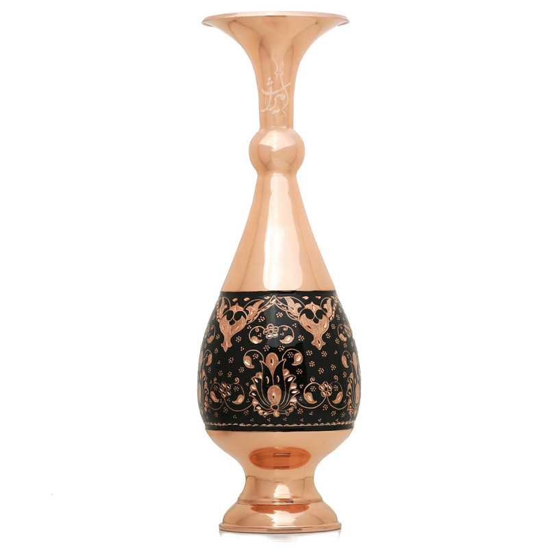 گلدان مسی میراث مدل صراحی الماس تراش کد mb204