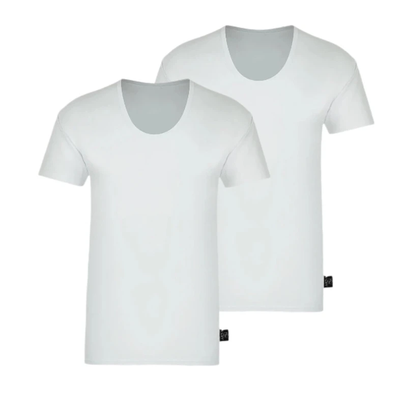 زیرپوش آستین دار یقه گرد مردانه آریا کد 018 بسته دو عددی