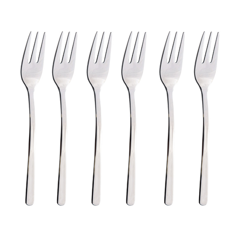 چنگال میوه خوری ناب استیل مدل رجینا براق مجموعه 6 عددی