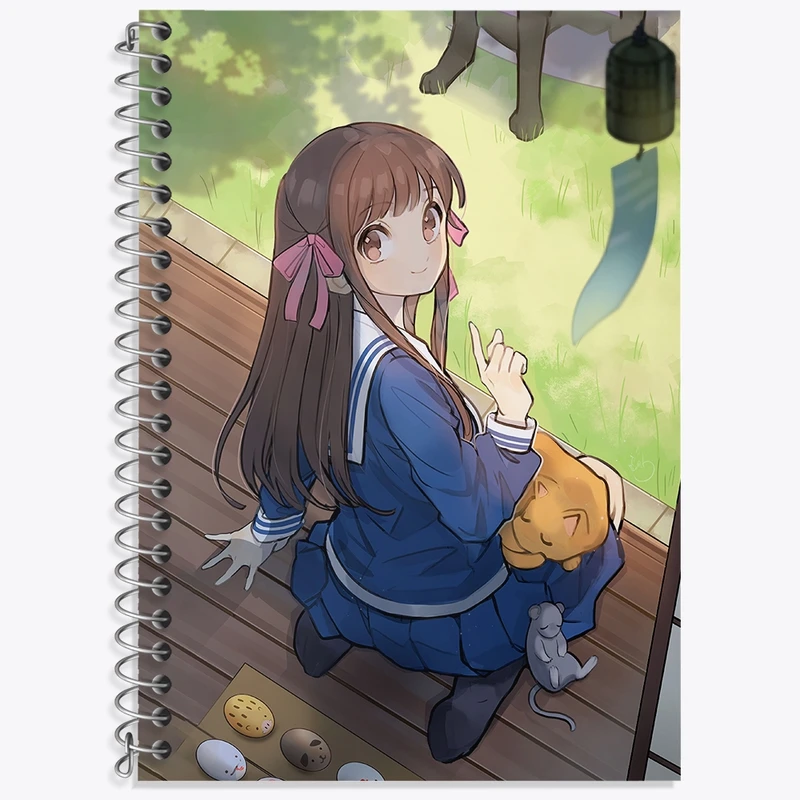 دفتر زبان 50 برگ خندالو مدل دو خط طرح هوندا انیمه سبد میوه کد 33997