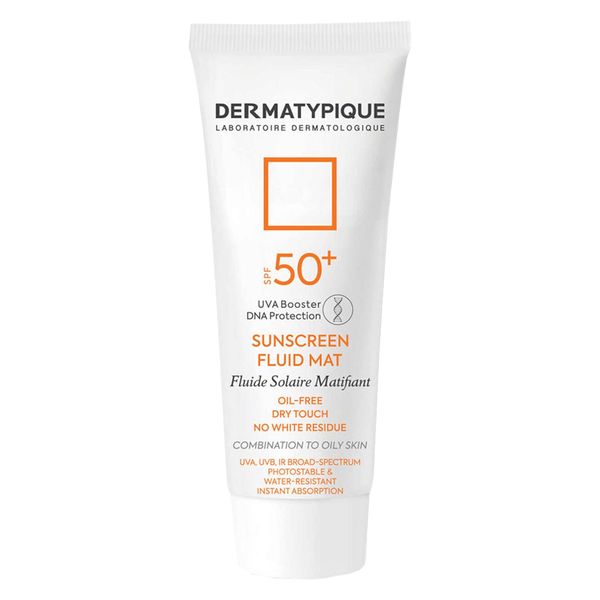 تجریه خرید فلوئید ضدآفتاب بی‌رنگ درماتیپیک SPF50 مدل Fluid mat، مناسب پوست‌های چرب و مختلط، حجم 40 میلی‌لیتر