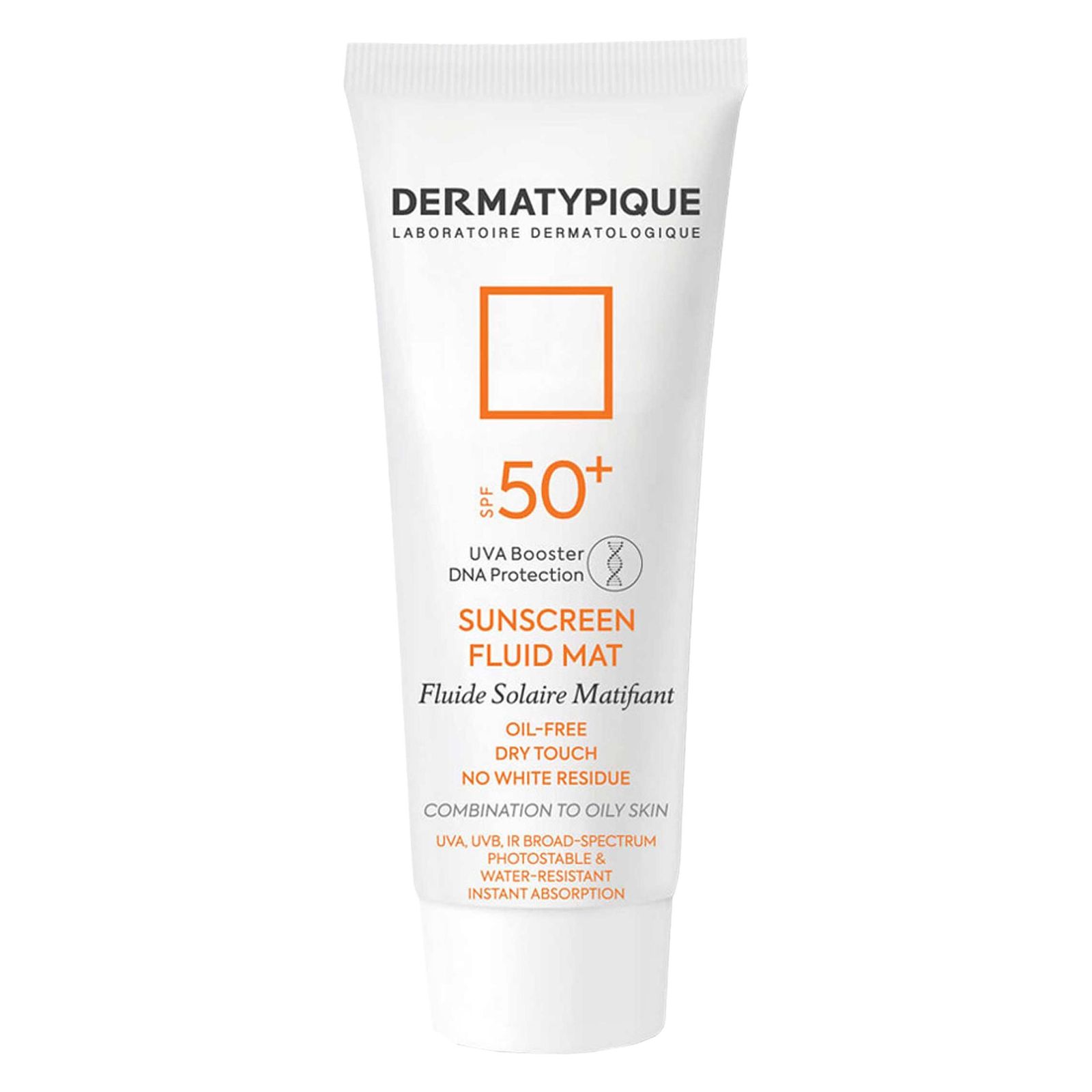 فلوئید ضدآفتاب بی‌رنگ درماتیپیک SPF50 مدل Fluid mat، مناسب پوست‌های چرب و مختلط، حجم 40 میلی‌لیتر -  - 1