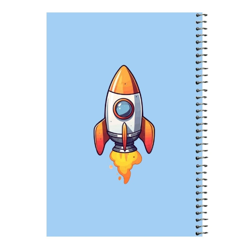 دفتر مشق 80 برگ اس جی مدل موشک   