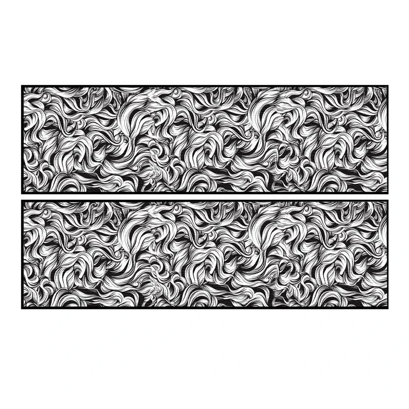 برچسب پارکابی خودرو رایسان طرح موج کد SB027 بسته دو عددی