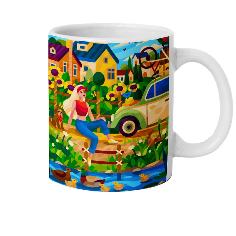 ماگ هومرو طرح دخترونه فانتزی مدل M747