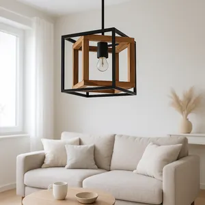 لوستر 1 شعله شاهان تک مدل wood10