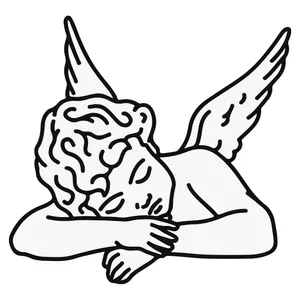 برچسب لپ تاپ پویا مارکت طرح فرشته کوچک کد 1294