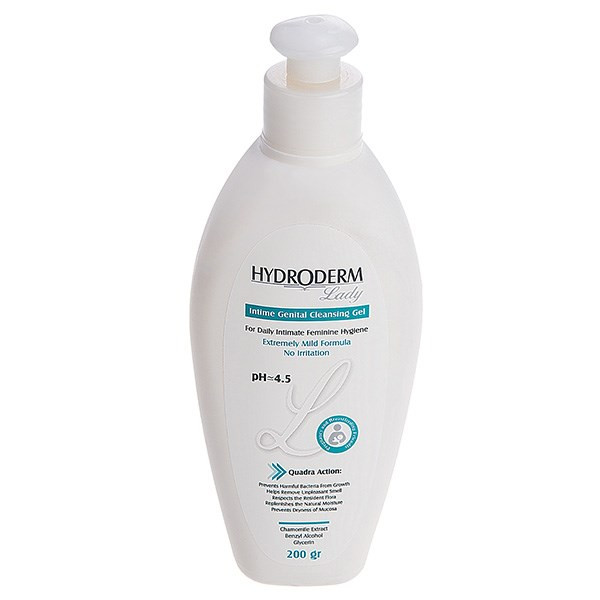 ژل شستشوی بانوان هیدرودرم سری Lady وزن 200 گرم