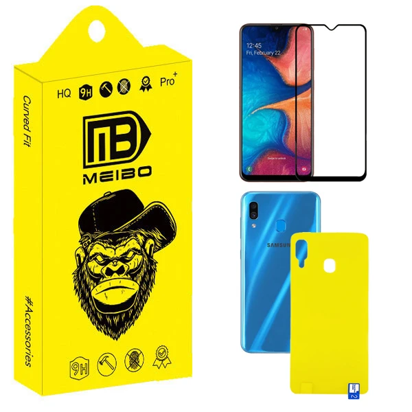 محافظ صفحه نمایش سرامیکی مات میبو مدل Opaque مناسب برای گوشی موبایل سامسونگ Galaxy A20 / A30 به همراه محافظ پشت گوشی