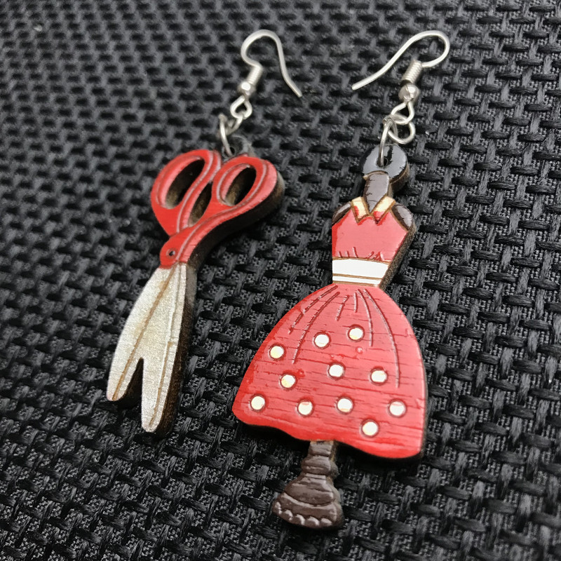 گوشواره دخترانه مدل خیاطی