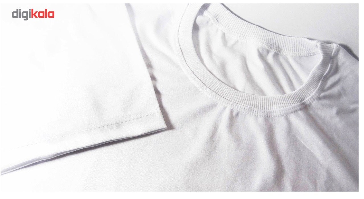 تیشرت آستین کوتاه سفید طرح گوپرو سالامین کد SA106