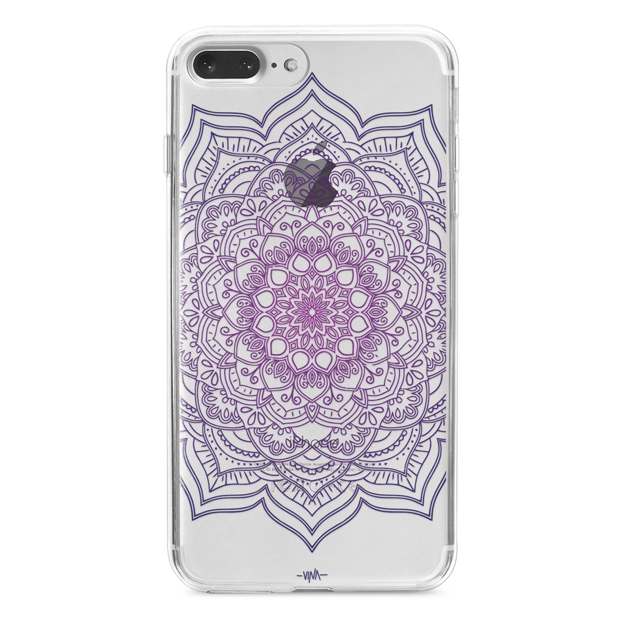 کاور  ژله ای مدل  Purple flower mandala مناسب برای گوشی موبایل آیفون 7 پلاس و 8 پلاس