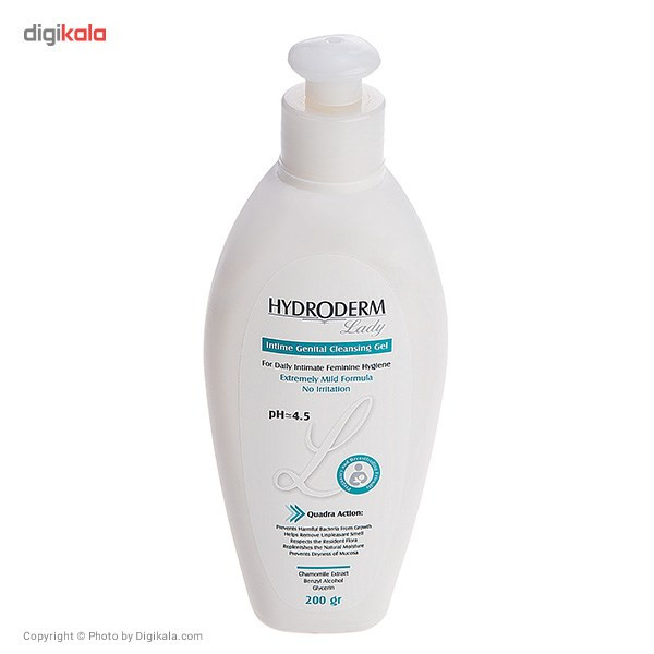 ژل شستشوی بانوان هیدرودرم سری Lady وزن 200 گرم
