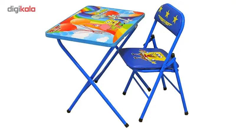 میز و صندلی تحریر تاشو کودک هانیبال مدل باب اسفنجی
