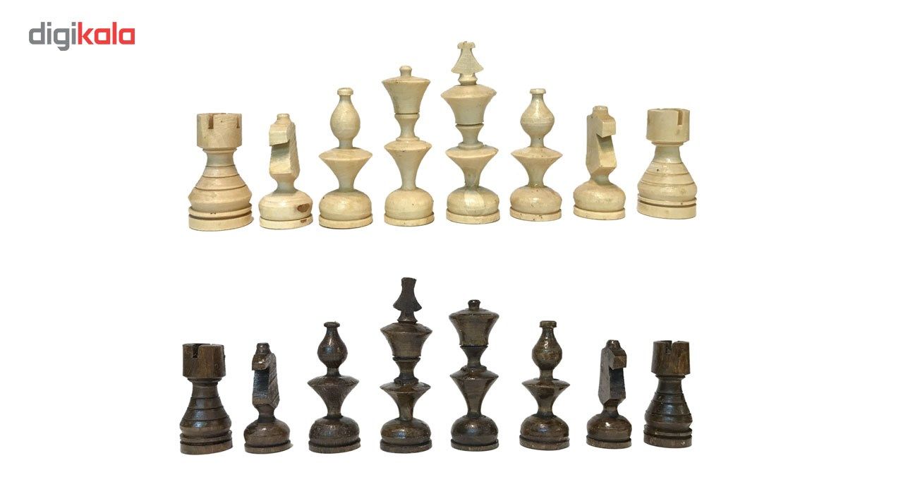 ست مهره شطرنج چوبی سین گالری مدل چوبین -  - 2
