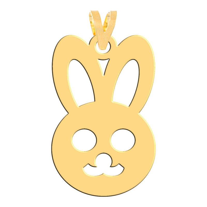 آویز گردنبند طلا 18 عیار زنانه فرشته مدل طرح خرگوش WNL-000401