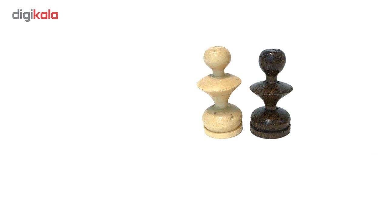 ست مهره شطرنج چوبی سین گالری مدل چوبین