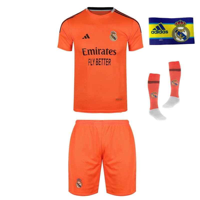 ست 4 تکه لباس ورزشی پسرانه مدل رئال مادرید طرح امباپه کد N2025