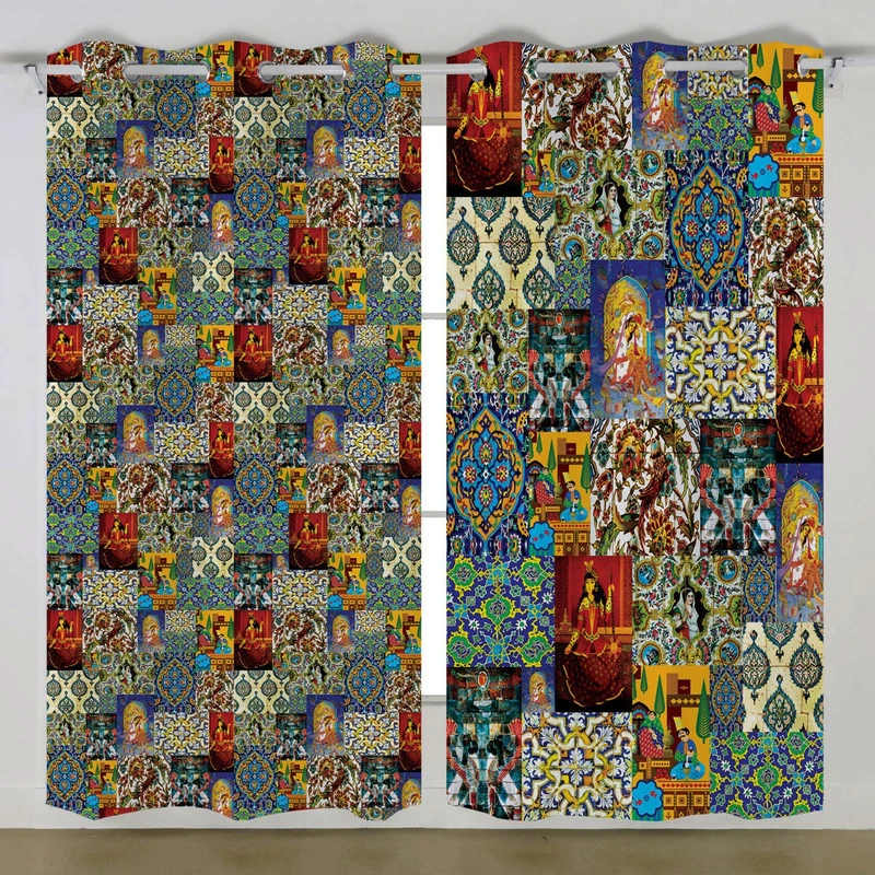 پرده مخمل رنس مدل C33-50132 ارتفاع 290 سانتی متر