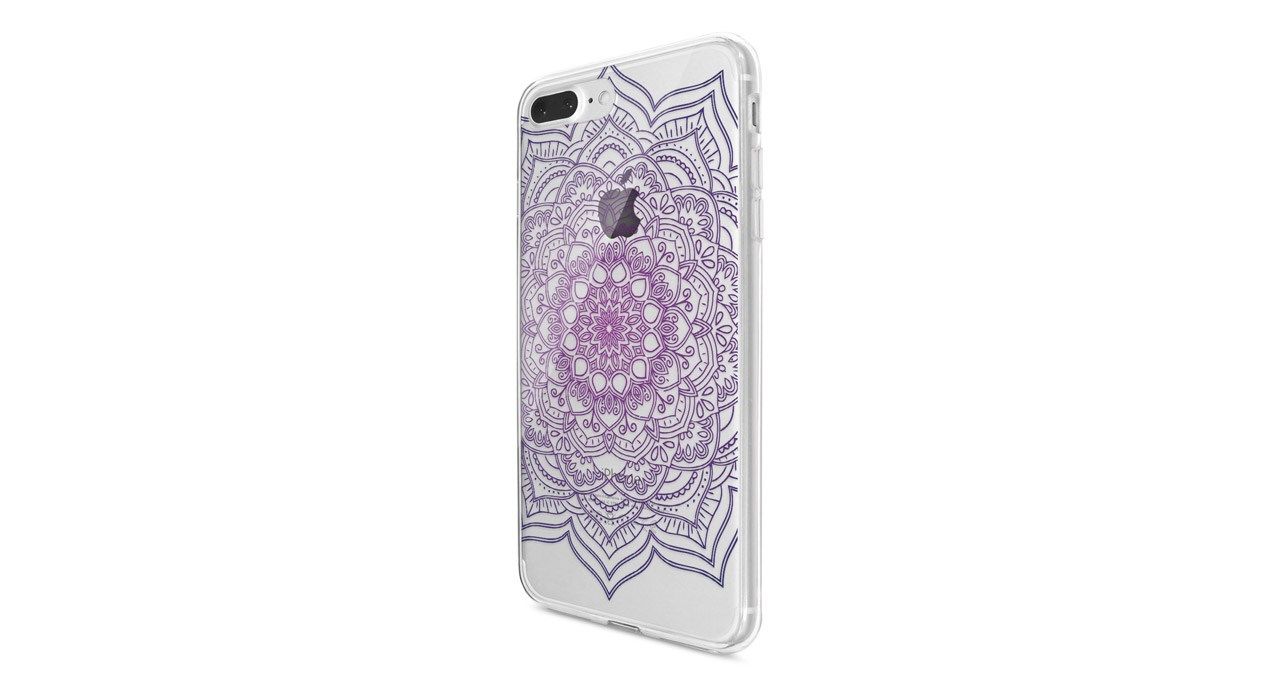 کاور ژله ای مدل Purple flower mandala مناسب برای گوشی موبایل آیفون 7 پلاس و 8 پلاس main 1 2