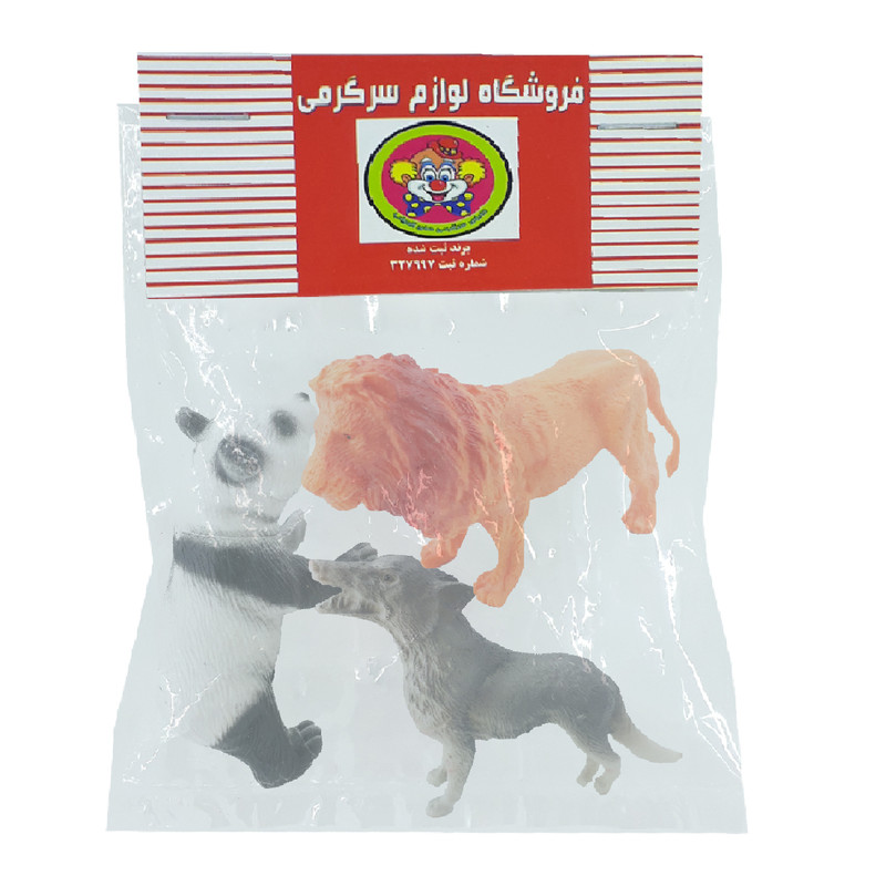 فیگور دنیای سرگرمی های کمیاب مدل حیوانات وحشی مجموعه 3 عددی کد HV3