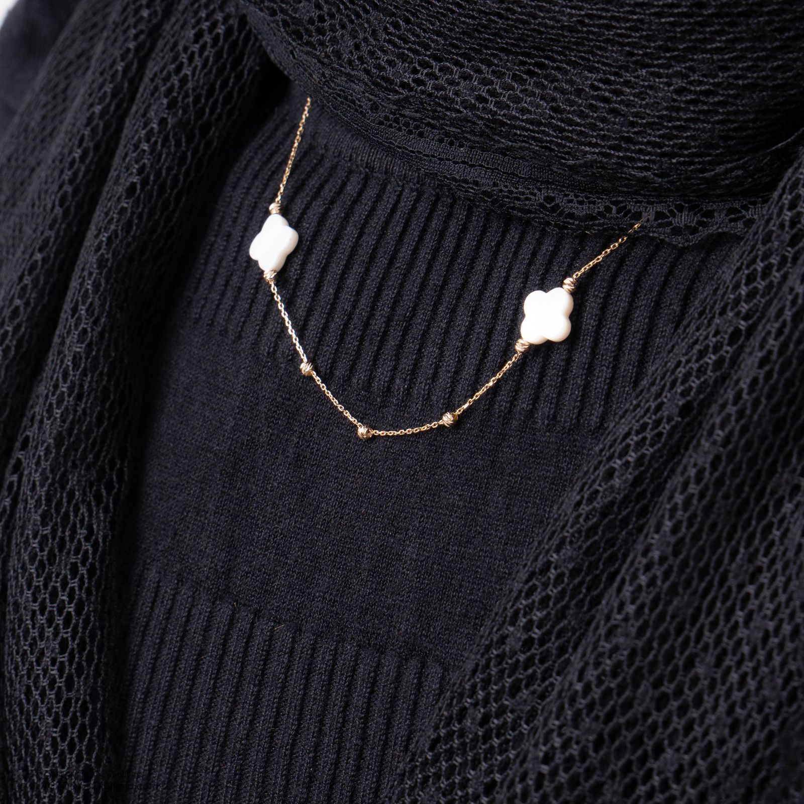 گردنبند طلا 18 عیار زنانه با زنجیر البرنادو حافا گلد مدل ونکلیف کد n007 -  - 2