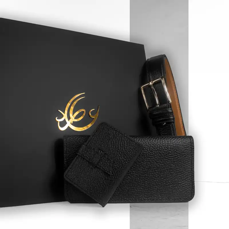 ست هدیه مردانه چرم عطارد مدل چرم طبیعی کد A38