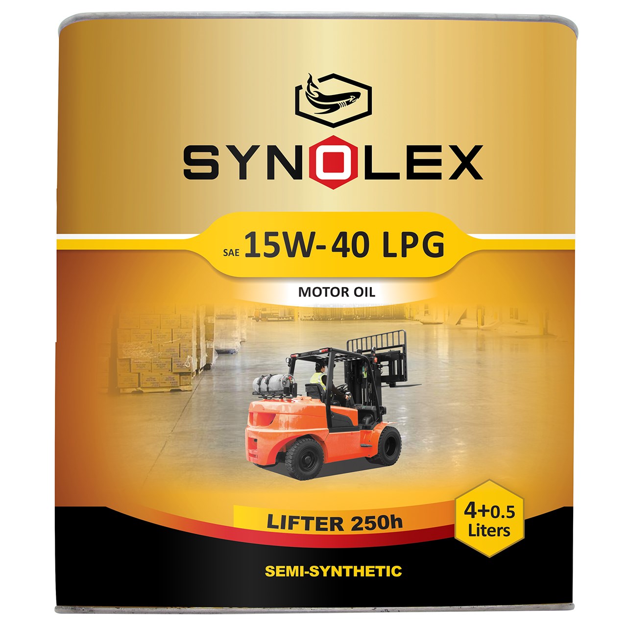 روغن موتور سینولکس مدل لیفتر 15W-40 LPG ظرفیت 4.5 لیتر