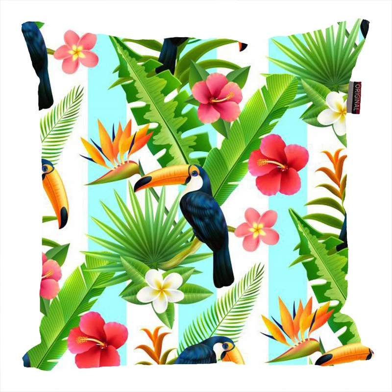 کوسن ناریکو مدل فانتزی طرح برگ گل گیاه کد 04688