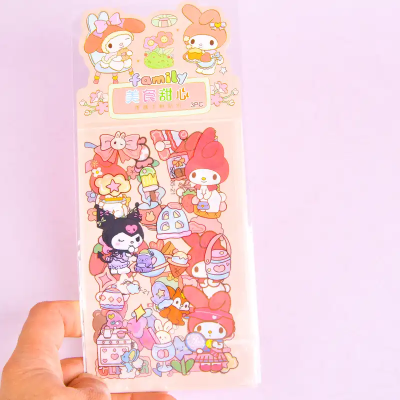 برچسب مدل برش خورده طرح ملودی و کرومی بسته 3 عددی