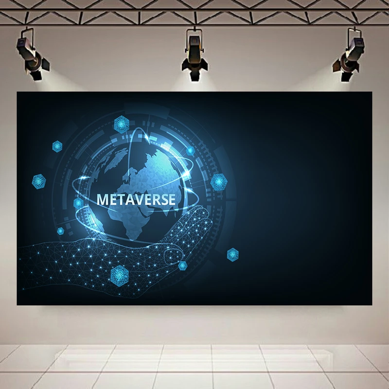 استیکر طرح فناوری متاورس مدل شبکه بلاکچین کد AR305710