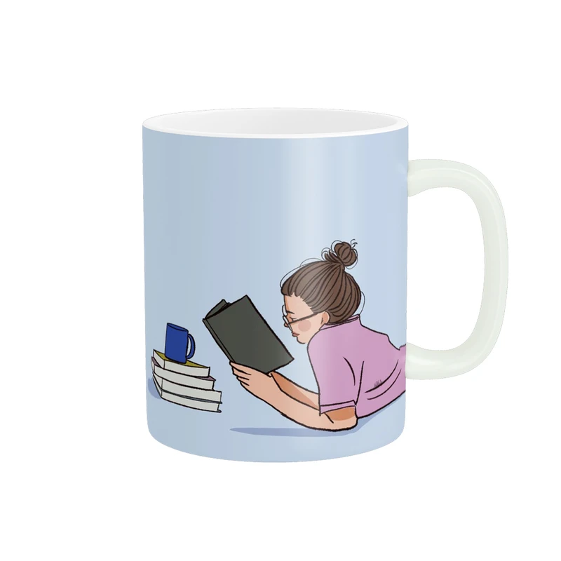 ماگ پادآفرین مدل روز کتاب کتابخوانی و کتابدار کد p1815