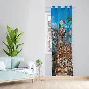  پرده مدل ماشین ها مخمل پانچی کد 953 سایز 140x280 سانتی متر