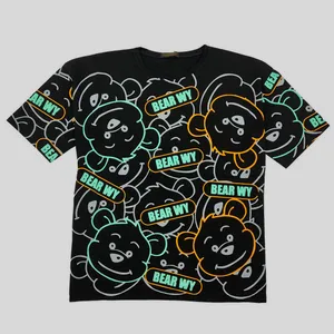 تی شرت آستین کوتاه زنانه مدل پاندا رنگ مشکی