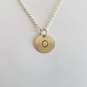 گردنبند نقره زنانه مدل حرف o