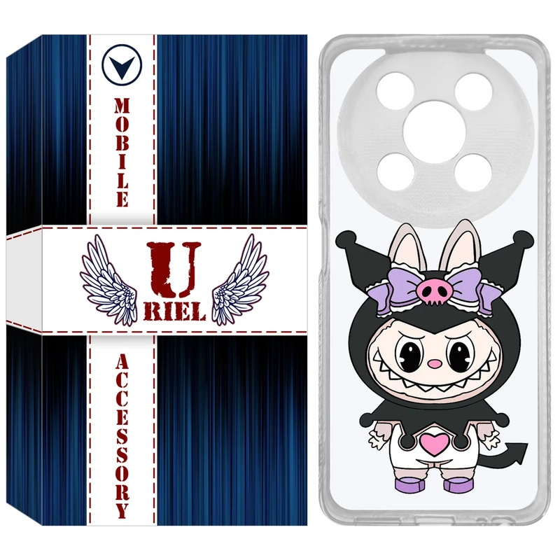 کاور یوریل مدل Clear کد 137 طرح لبوبو Labubu مناسب برای گوشی موبایل وکال V2 / V2 Lite