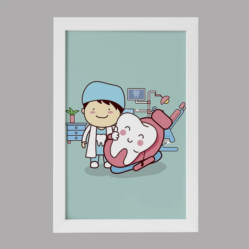 تابلو کودک خندالو مدل دندان و دندان پزشکی کودکانه کد 36742